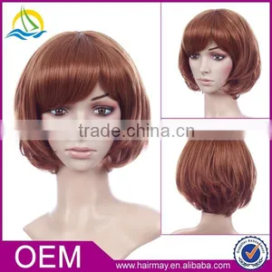 High Quality Brown Blond Pink Synthetic Lace Hair Wig Bob Women Short Cheap Wigs thumbnail-1