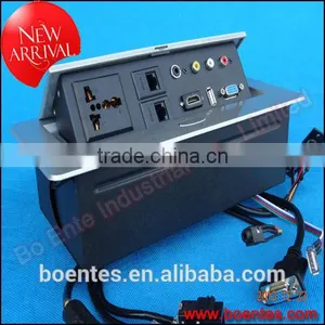 Conference Table Hidden Socket for Multifunctional Desktop Pop Up Power Box/Socket With Extension Connected Cables thumbnail-2