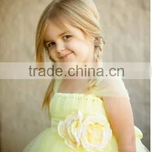 2015 New Arrival Baby Tutu Dress Maxi Light Yellow Baby Tutu Dress thumbnail-5