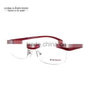 Extremely Light Red /Purple /Orange Wholesale Fashion Unisex Optical Eyeglasses Frame Made of Aluminum MOD1141 thumbnail-1