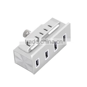 Premium High-speed 4 Port Usb 3.0 Hub With LED Indicators and Easy to be Fixed on the PC or Table thumbnail-1