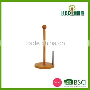 High Quality Bamboo Kitchen Roll Holder, Bamboo Paper Towel Holder, Paper Roll Holder for Sale thumbnail-2