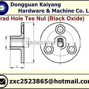 Brad Hole Tee Nut (Furniture Fastener); Black Oxide; M12 thumbnail-3