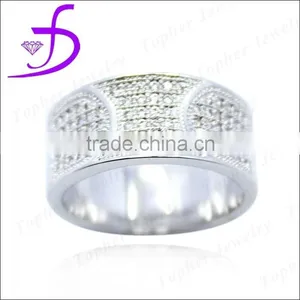 Unisex Fashion 925 Sterling Silver Ring Micro Setting Round Shape Ring thumbnail-1