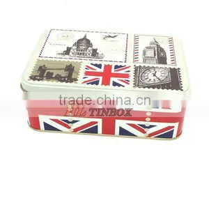 High End Printed Rectangular Cookie Gift Tin Can thumbnail-6