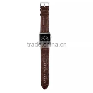 2015 Fashion Crocodile Alligator Leather for Apple Watch Wristband thumbnail-5