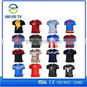 Factory Wholesale Cheapest Price High Quality Men Superhero T-shirts thumbnail-1