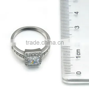 2016 Fashion Silver Crystal Jewelry Stone Stainless Steel Engagement Rings thumbnail-2
