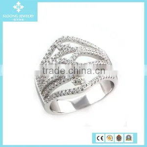 2015 Latest Design 925 Silver Diamond Ring Fashion Jewelry Wholesale thumbnail-1