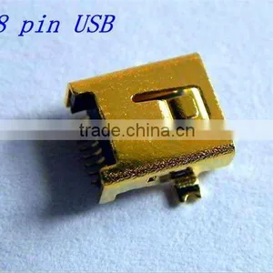 8 Pin Mini Usb Connector Brass-plated thumbnail-1