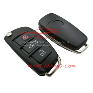 Audi 3 Button (Trunk Button)modified Remote Flip Key Case Shell thumbnail-1