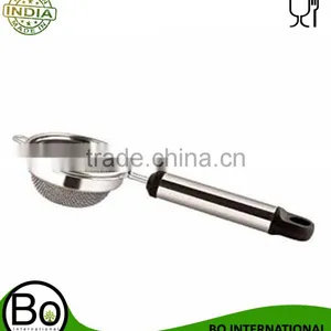 Stainless Steel Pipe Handle Double Mesh Tea/Coffee Strainer Small 7cm thumbnail-1