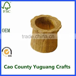 Handmade Flower Pot Wooden Flower Barrel Pot Bulk Flower Pots thumbnail-1
