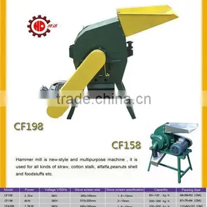 CE Approved Cattle Feed Crusher/ Straw Hammer Mill/ Straw Wood Crusher CF198B thumbnail-1