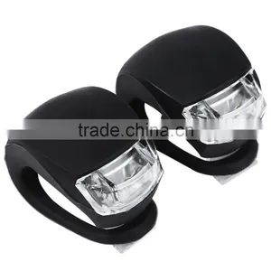 2pcs Portable Bicycle Lights Bike Head Front Rear Wheel LED Cycling Silicone Warning Flash Light thumbnail-2
