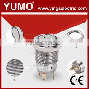 Hot Sale ABS12S-P1 8mm 12mm 16mm 19mm 22mm 25mm Momentary 3-250VDC/AC Metal Push Button Smd Micro Push Button thumbnail-2