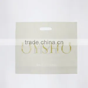 New Style HDPE Plastic Die Cut Patch Handle With Bottom Gusset Bag ,reinforced Punch Handle Bag for Promotion thumbnail-2