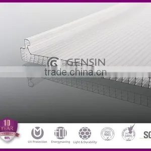 Haining Gensin U-lock Multi-wall 4-wall Rectangular Structure Polycarbonate Sheets 600mm thumbnail-2