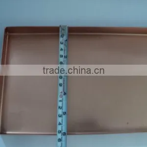 Rectangle Square Trays in Copper and Gold Finish thumbnail-3
