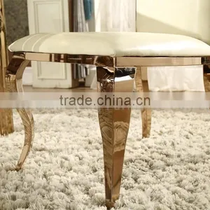 Stainless Steel Leg Leather Dining Chair Modern thumbnail-5