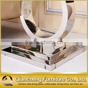 Luxury 20mm Marble Stainless Steel Side Table for Lobby thumbnail-4