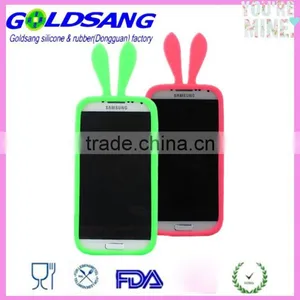 Universal Silicone Ring Frame Rabbit Ear Cell Phone Case thumbnail-1