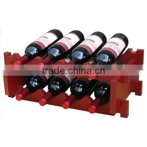 Multiple Red Wood Wine Rack,wood Display Rack thumbnail-3