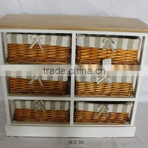 Antique Wooden Chest With Storage Drawers thumbnail-1