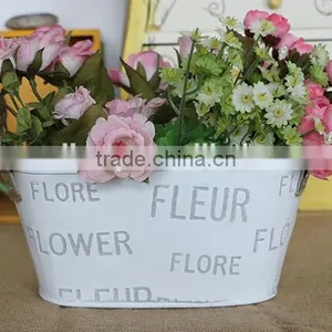 Best Selling Vintage Metal Flower Pots For Garden With Rope Handles thumbnail-2
