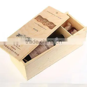 Custom Solid Pine Cheap Wooden Wine Boxes Wholesale thumbnail-1