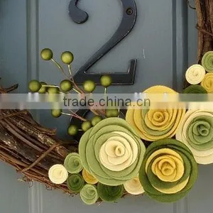 2017 Express Wholesale High Quality New Products Hot Sale Felt Wicker Wreath Decoration for Home Made in China thumbnail-1