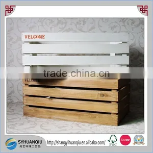 High Quality Wood Material Cheap and Disposable Flower Crate Type Wooden Flower Box thumbnail-1
