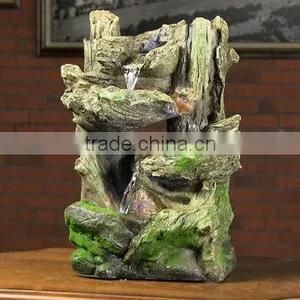 Tiered Log Statue Fountain With LED Lights thumbnail-1