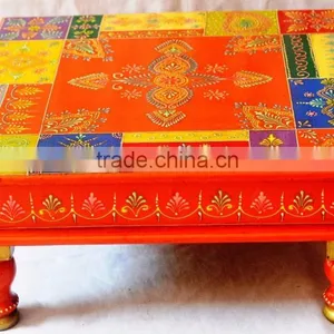 Indian Crafted Hand Painted Wooden Bajot thumbnail-2