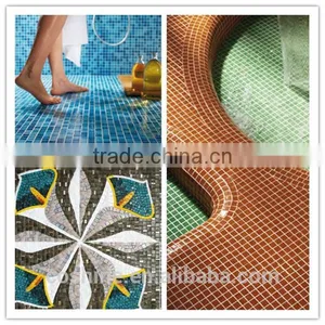 New Design Generous Simple Blue White Swimming Pool Glass Mosaic Tiles thumbnail-6