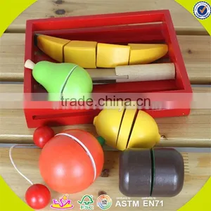 Wholesale Simulation Wooden Fruit Baby Toy DIY Cutting Child Toy Role Play Knife Wooden Fruit DIY Toy W10B122 thumbnail-3