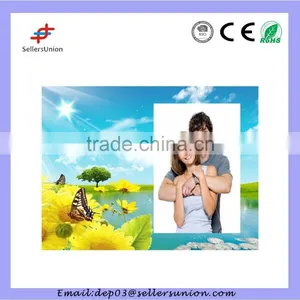 High Quality Sun Flower Printed Decoration Mirror Glass Frame 4"x6" thumbnail-1