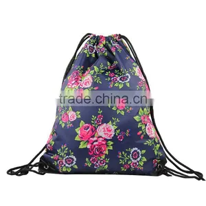 Custom Large Drawstring Satin Bag With Logo Printed thumbnail-2