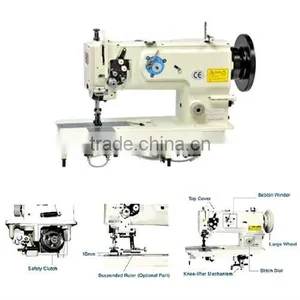 Double-needle, Unison-feed, Lockstitch Machine With Vertical-axis Large Hook thumbnail-1