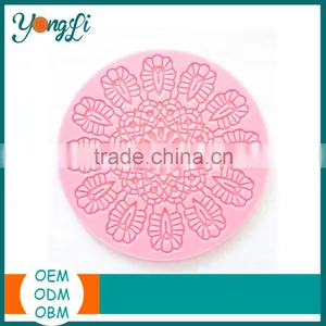 Soft Silicone Embossing Lace Wedding Cake Mat thumbnail-1