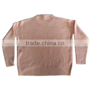 Ladies Long Sleeve Curved Hem Crew Neck Sweater (Garment Stock Lots/Apparel Stock/stocklots/Garment Apparel From Bangladesh) thumbnail-4