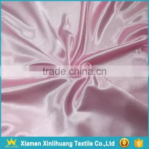 Hot Selling Cheap Pink Color 100% Polyester Breathable Satin Fabric thumbnail-1