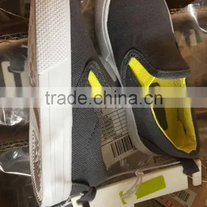 Grey Color Little Kids Casual Shoes Export Surplus Boys Canvas Slip-on Shoe Excess Stock thumbnail-3