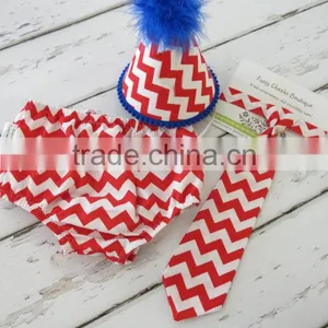 Baby Infant Cute 3PCS Bloomers Sets Short With Tie And Hat Baby Clothes thumbnail-1