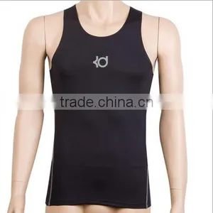 2016 Hot Sale Mens Sports Vest Gym Vest Dry Fit and Slimfit H Vest for Muscle Men With Good Quality thumbnail-4