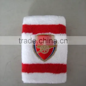 Striped Cotton Sport Wrist Sweatband thumbnail-1