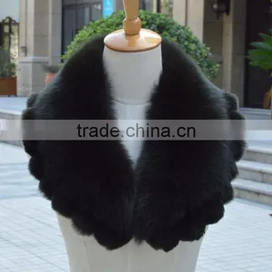 Myfur Black Customized Size Genuine Fox Body Fur Collar Fur Trim thumbnail-1