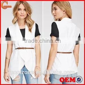 Fully Lined Sleeveless Longline Women Vest Lightweight Vest 2015 thumbnail-1