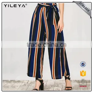 2017 Striped Wide Leg Pants,pants for Woman,chiffon Pants thumbnail-2