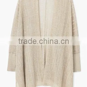 Women's Dolman Long Sleeve Loose Cashmere Knitted Thin Cardigan With Best Quality thumbnail-5